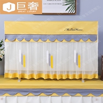 Turn on the TV Hood dust cover cover 55 hanging desktop fabric 65 inch LCD curved surface TV lace towel