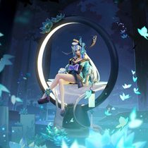 onmyoji Yin Yang Master Green Lingling Lights Sitting Scenery Hand-made YYS ornaments display box Netease game official perimeter
