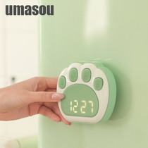 Cat claw mini small alarm clock Simple luminous mute bedside dormitory students with multi-function electronic clock electronic alarm clock
