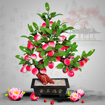 Jade Dofu Dou peach tree ornaments handicraft to send old man grandparents flat peach birthday birthday gift