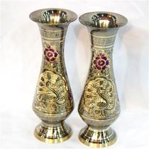 2021 Pakistan copper direct sales copper carving handicrafts e10 inch Japanese bt414 home furnishings manufacturers