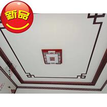 New K-type suspended ceiling solid wood line carved waist line pressed edge TV background wall decorative wood line flat corner