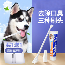 Pet supplies dog toothbrush toothpaste set Teddy cat golden retriever special anti-halitosis artifact finger cover edible