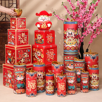 Fragrant 2022 Year of the Tiger New Year Decorative Supplies Firecrackers Sitting on New Year's Day Shopping Mall