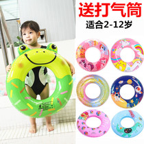 Childrens swimming ring cartoon underarm ring adult swimming ring 3-6-10 years old baby thickened life-saving floating ring seat Beach
