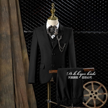 Childrens suit suit British style flower girl boy dress Spring and autumn boy suit host piano performance suit Summer