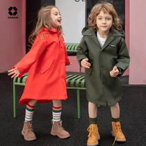 ohrian childrens raincoat boys and girls Baby students outdoor waterproof clothing rain poncho rainstorm cloak long coat