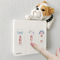 Home Cartoon Switch Logo Sticker Creative Switch Button Brief Sign Wall Personality Label Stickers Sticker