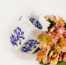 Handmade Rice Beads String Beads Electronic Drawings Tutorial Green Flower Porcelain Large Vase BJ081 English Description routing map