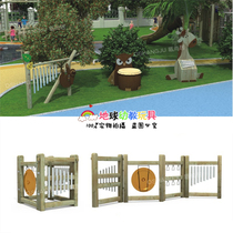 Kindergarten outdoor art music area anti-corrosion wood childrens animal modeling percussion instrument bamboo music combination rack