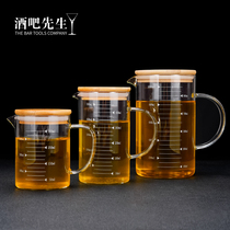Mr. Bar with graduated glass measuring cup with handle wine dispenser measuring cup microwave glass glass wine bartender measuring device