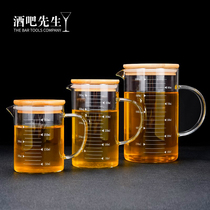 Bar Mr. Bar with scale glass measuring cup with shank Wine Distributor Metering Cup of microwave glass Cables Wine Measuring Wine