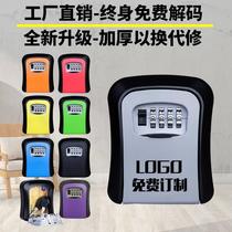 Hidden outside the door key key storage decoration key password box anti-theft key