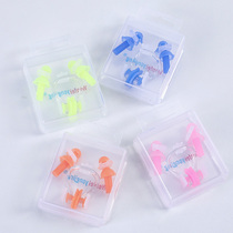 Swimming Bath Shampoo anti-noise nose clip earplugs professional children adult silicone earplugs nose diving anti-water influx