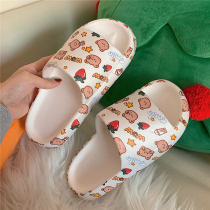 Home lovers slippers non-slip anti-odor soft thick bottom ins cute cartoon female summer bathroom bath cool man