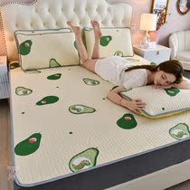 Silicone mattress single natural latex student dormitory children thin 1 8m bed ice silk mat cool cushion