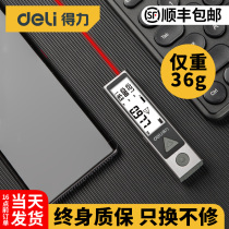 Deli rangefinder Handheld electronic ruler High-precision infrared measuring ruler Laser distance measuring instrument Measuring room artifact
