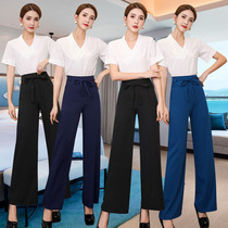 Chinese foot bath reflexology technician work clothes Beauty salon beautician work clothes Female spa health club trousers suit