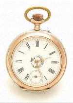 Antique collection pocket watch watch Swiss 800 silver rose gold 6-Jewel CA1890s retro pocket watch