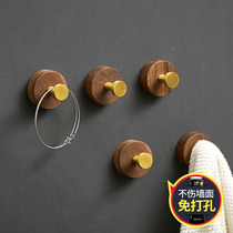 Light Lavish Hood Hook Hanger Creative Wall Doorway Wall Toilet Clothing Door Rear Hook Ligate Wood Free Punch