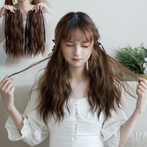 Double ponytail wig wig tie wig can tie ponytail lolita water corrugated long hair female micro-curly braid