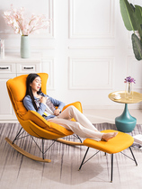 Nordic lazy sofa single rocking chair Home light luxury Minimalist balcony chair Girl net red small apartment Hotel living room