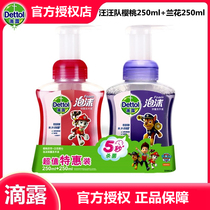 Dettol Barking Team Foam Hand Sanitizer Cherry 250ml Orchid 250ml Combination package Antibacterial cleaning for children