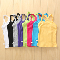 Children 8 girls suspenders small vest cotton 9 base 5 summer 11 years old 3 middle and big Children 4 girls 6 sleeveless underwear 7