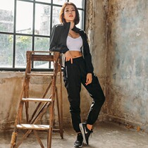 Official website Jordan tide professional hot sweat suit suit suit sweat suit drop body suit slim sweat pants fitness night running exercise