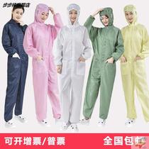 Anti-static jumpsuit overalls spray paint anti-chemical clothing clean clothing hooded protective clothing dustproof clothing repeat