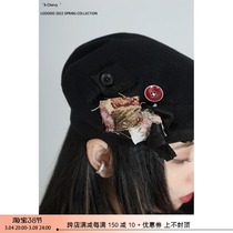 LODODO 22SS A cherry hand for original black berets accessories do not back and not be changed