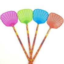 (1-10) extended plastic head bamboo handle soft rubber household portable hand fly swatter mosquito beat