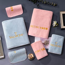 Beauty salon towel custom bag head towel Skin management special bath skirt absorbent bath towel custom printed logo embroidered word