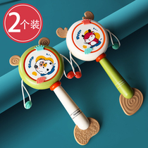 Baby rattle Baby can gnaw tooth glue rattle Newborn hand drum Educational childrens toy 6-12 months old