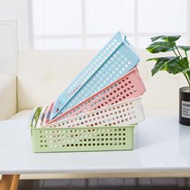 Desktop plastic storage basket kindergarten rectangular storage small basket kitchen debris storage box toy storage frame