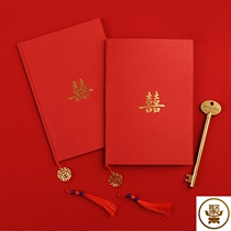 Wedding oath card Wedding ins wind oath card Chinese national tide handwritten hand card Parents and elders speech greeting card