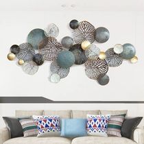 Light luxury wrought iron wall decoration model room living room sofa background wall pendant creative metal wall hanging