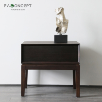 Italian minimal bed head cabinet multifunctional solid wood collection cabinet package Nordic minimal modern drawer cabinet