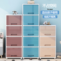 Plastic home front-opening childrens toys snack flap storage box baby living room wall clothing storage cabinet