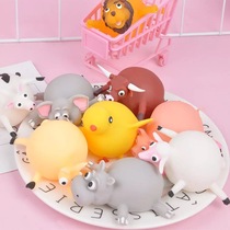 5 sets of decompression air blowing inflatable animal balloon soft rubber pinching music Pat Ball ball cute air toy