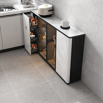 Rock board sideboard all solid wood ultra-thin light luxury narrow cabinet modern simple kitchen locker household storage tea cabinet