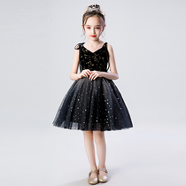 Childrens birthday princess dress flower girl dress girl show puffy gauze host piano performance chorus suit summer