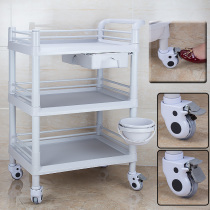 Beauty trolley Beauty salon cart rack Small bubble instrument shelf three-layer hand push multifunctional tool cart