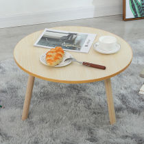 Minimalist tea table balcony small table solid wood bedroom dining rental room small tea table rectangular floating window table