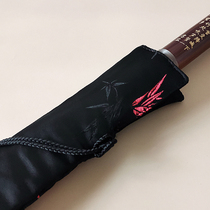 Small embroidery Xuan Chinese style brocade flute bag two-color embroidered bamboo flute bag Portable hole bag double ruler eight South Flute Set