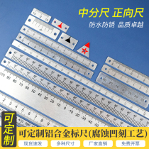 Scale ruler aluminum alloy sticky ruler stick stick medium ruler mechanical ruler spot aluminum can be customized stainless steel