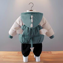 Boys cotton-padded clothing winter 1-4-year-old children thick coat foreign warm baby cotton-padded jacket baby winter cotton tide