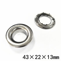 Stainless steel outdoor flub button metal curl with claw gas eye firm webbing with chicken eye buckle 42 x 22