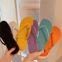 Flip flops female ins tide summer wear fashion clip feet beach slippers non-slip couple splint cool drag