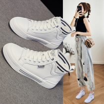 High-help small white shoes womens shoes 2021 new spring and autumn models pop ins tide leisure sports shoes autumn board shoes